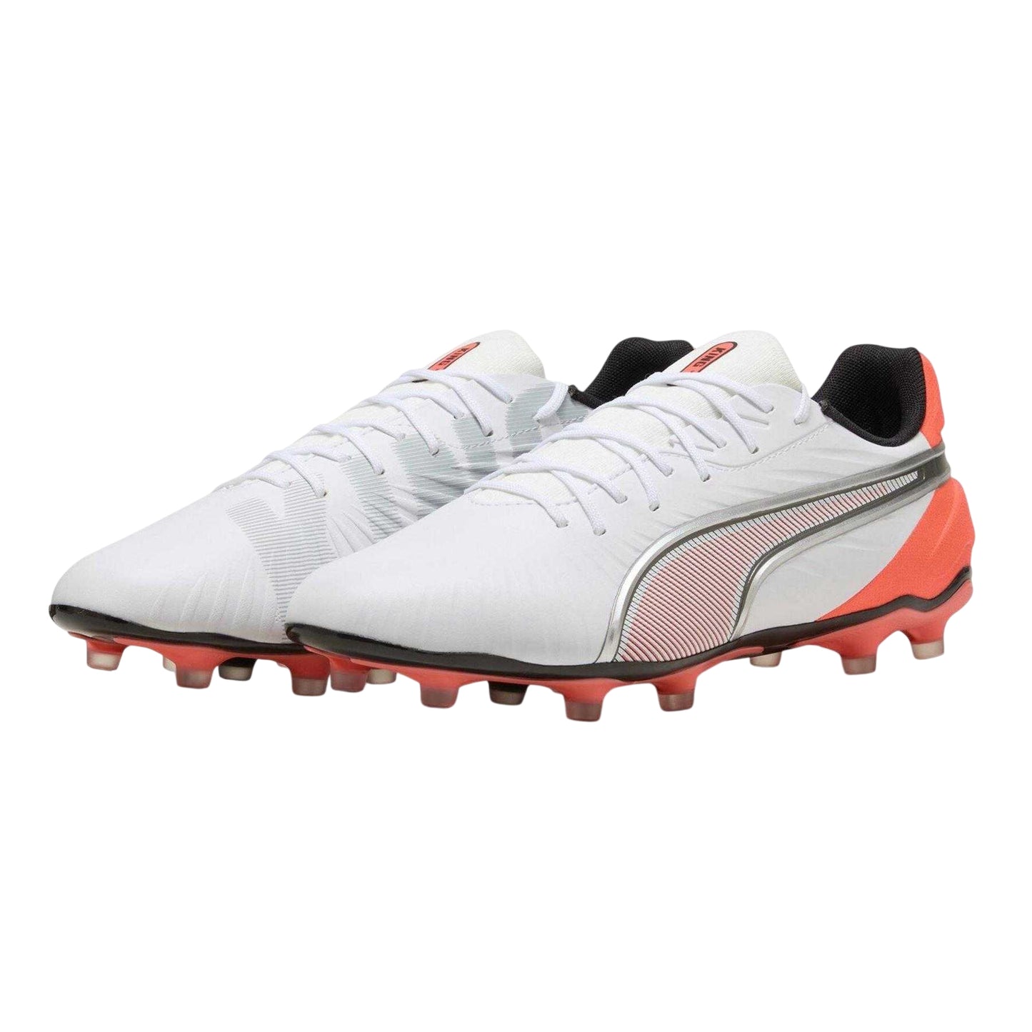 White-Red - Lifestyle - Puma Mens King Match Firm Ground Football Boots