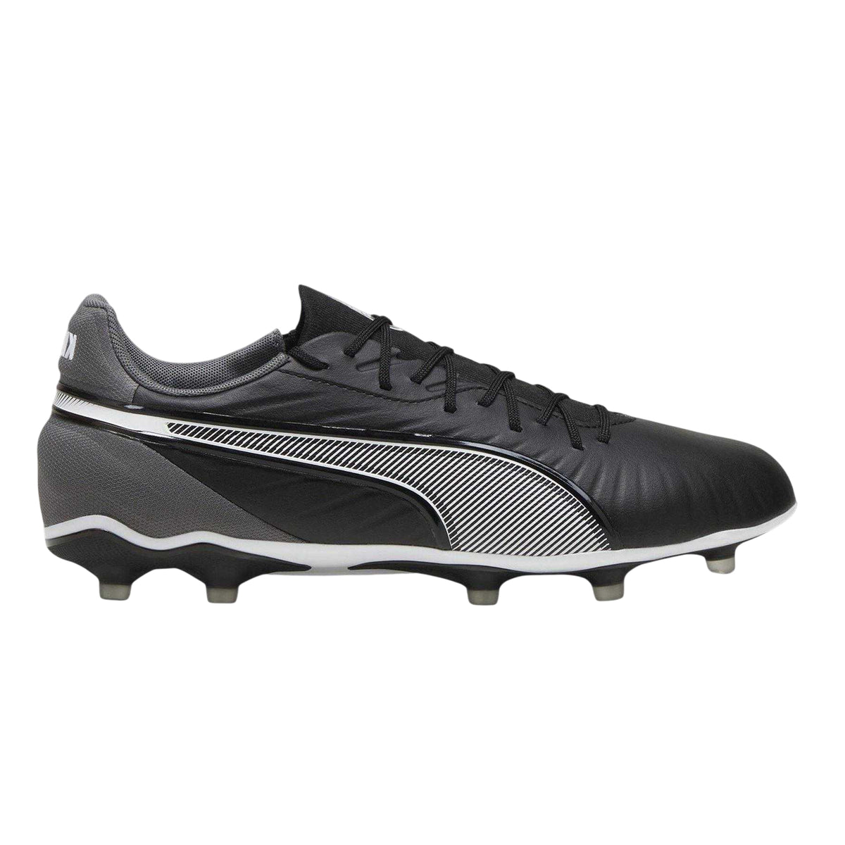 Puma Black-White - Front - Puma Mens King Match Firm Ground Football Boots