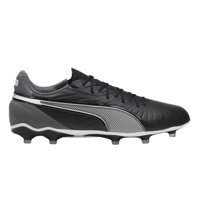 Puma Black-White - Front - Puma Mens King Match Firm Ground Football Boots