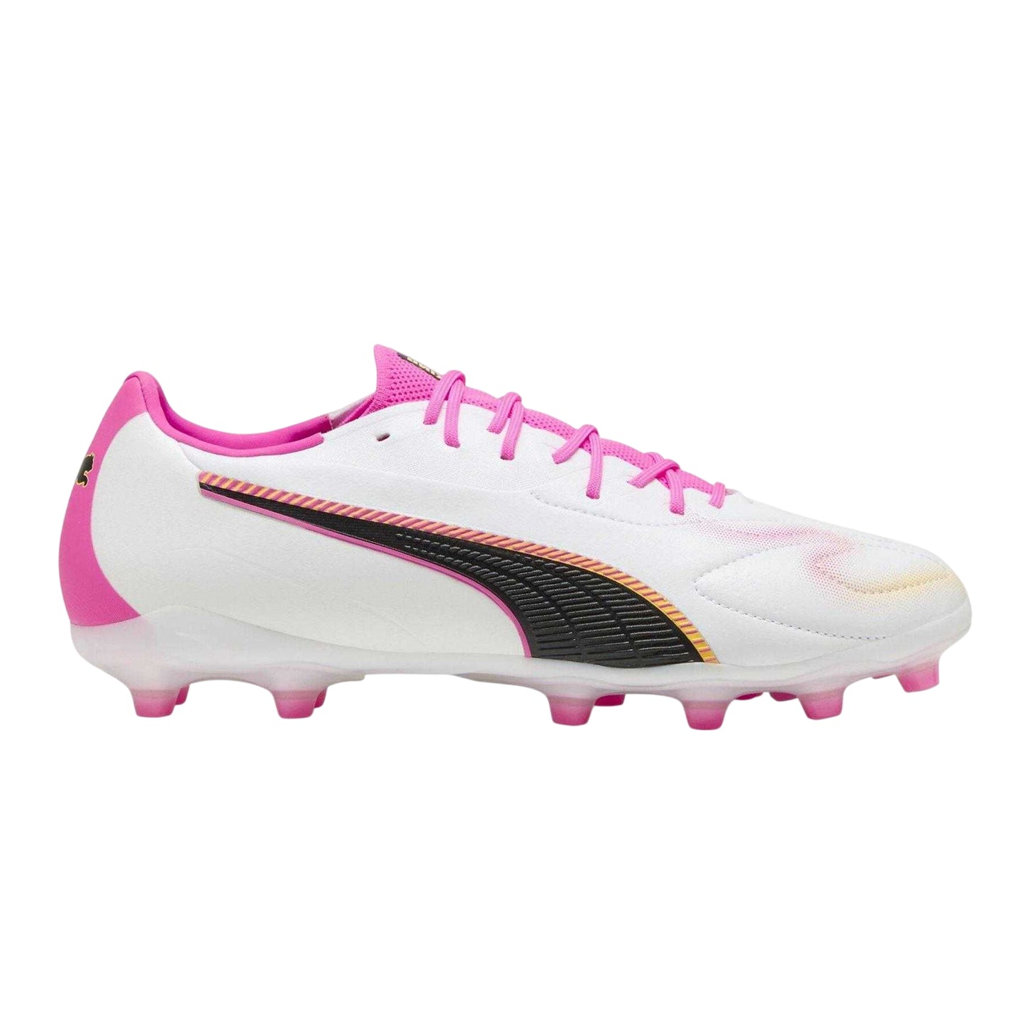 Pink - Front - Puma Mens King Match Firm Ground Football Boots