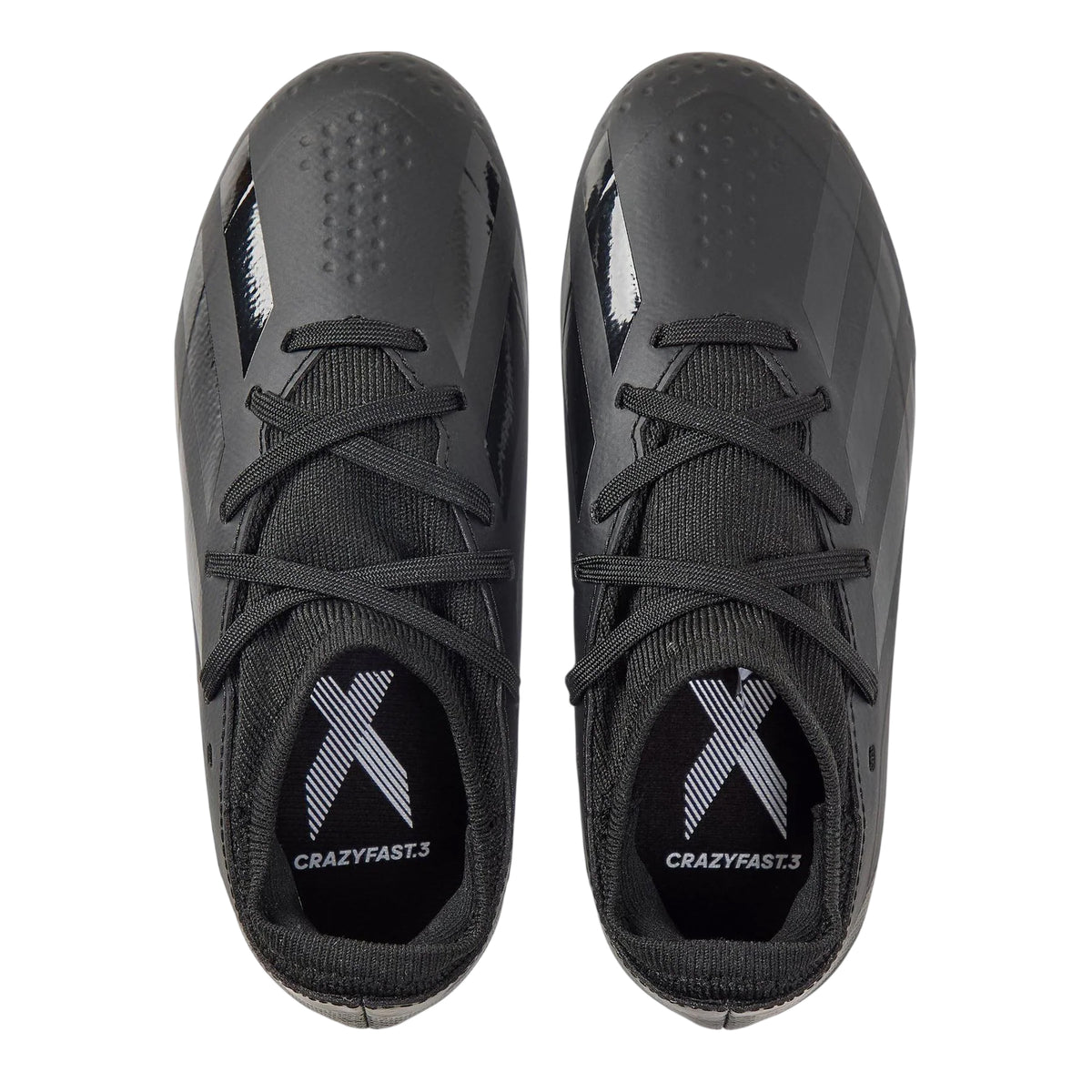 Black - Side - Adidas Childrens-Kids X Crazyfast.3 Firm Ground Football Boots