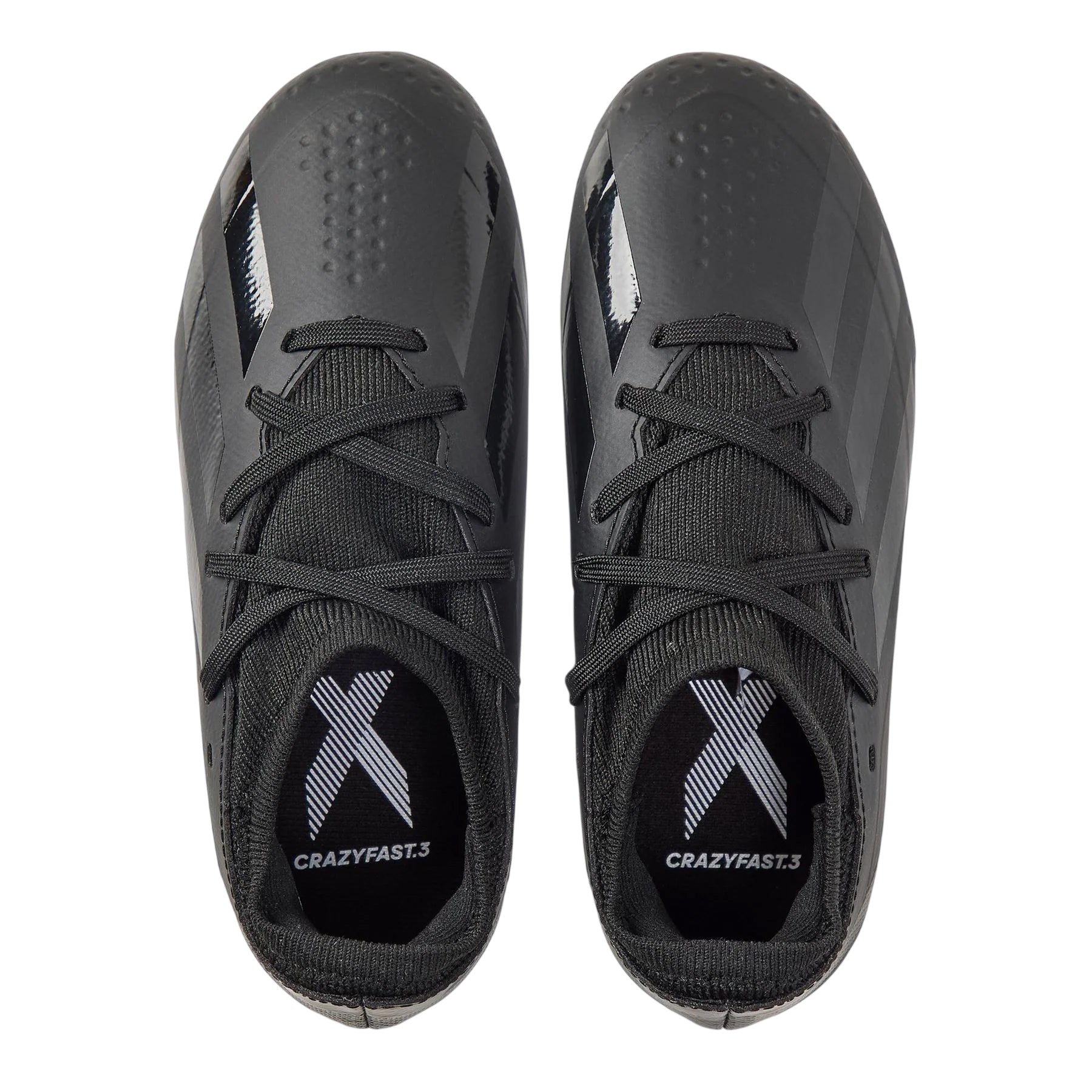 Black - Side - Adidas Childrens-Kids X Crazyfast.3 Firm Ground Football Boots