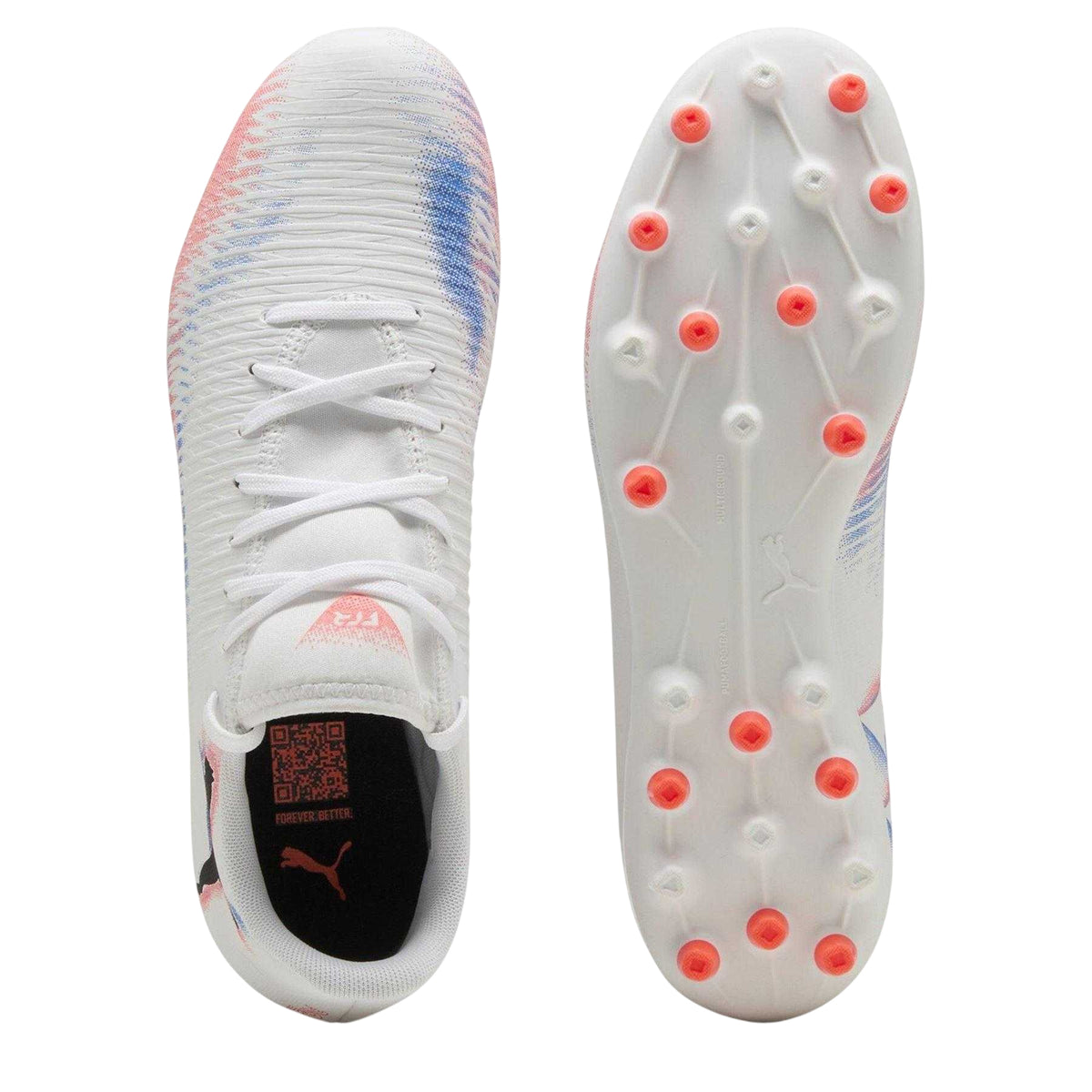 Puma White - Side - Puma Mens Future 8 Play Firm Ground Football Boots