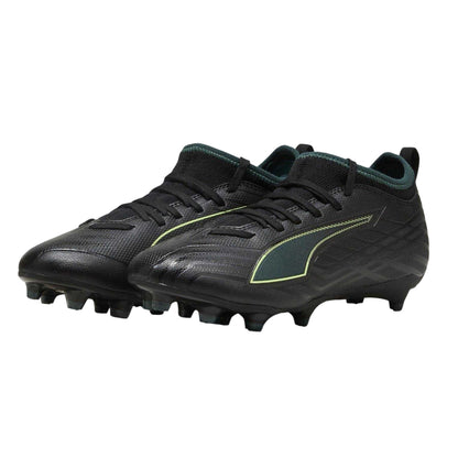 Black-Green - Lifestyle - Puma Childrens-Kids Ultra 6 Match Firm Ground Football Boots
