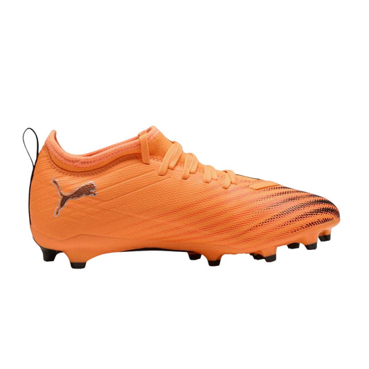 Red-Black - Front - Puma Childrens-Kids Ultra 6 Match Firm Ground Football Boots