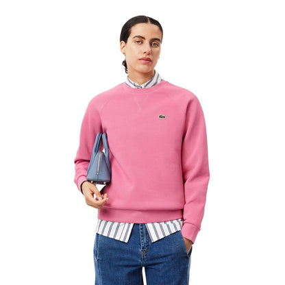 Pink - Pack Shot - Lacoste Womens-Ladies Pique Sweatshirt
