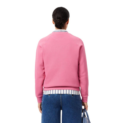 Pink - Back - Lacoste Womens-Ladies Pique Sweatshirt