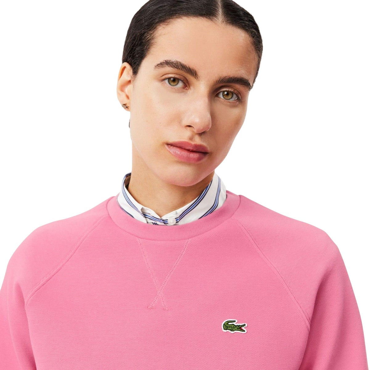 Pink - Lifestyle - Lacoste Womens-Ladies Pique Sweatshirt