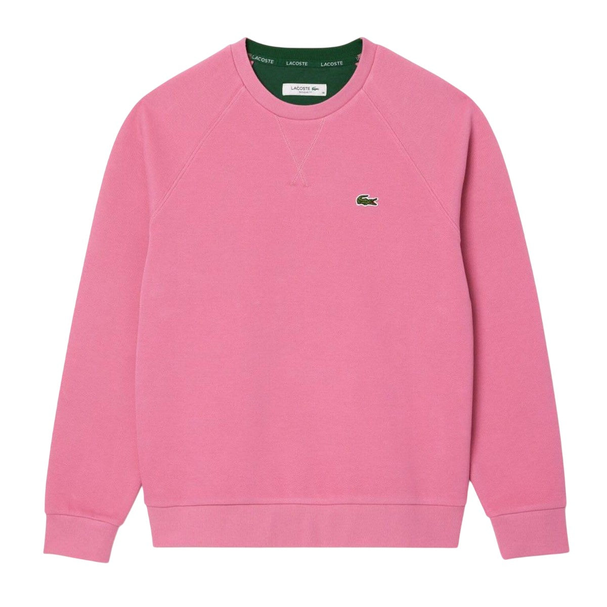 Pink - Front - Lacoste Womens-Ladies Pique Sweatshirt
