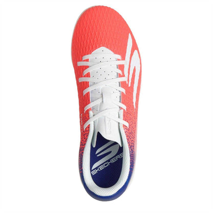 Blue-Pink - Side - Skechers Childrens-Kids Skx .4 Astro Turf Trainers