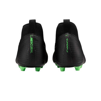 Black-Green - Back - Nike Childrens-Kids Mercurial Astro Turf Trainers