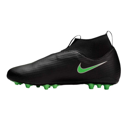 Black-Green - Side - Nike Childrens-Kids Mercurial Astro Turf Trainers