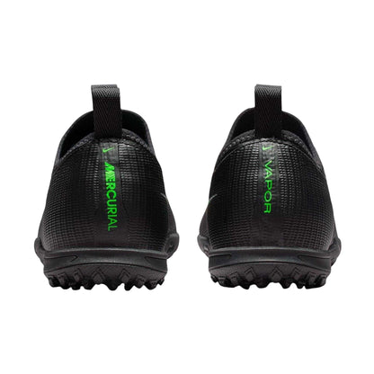 Black-Green - Back - Nike Childrens-Kids Mercurial Astro Turf Trainers