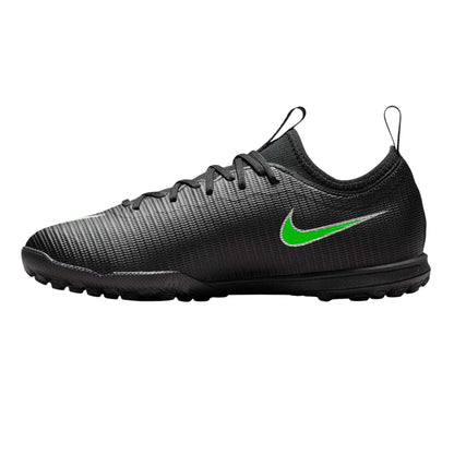 Black-Green - Side - Nike Childrens-Kids Mercurial Astro Turf Trainers