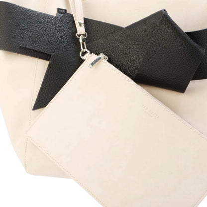 White - Side - Ted Baker Jimma Knotted Faux Leather Tote Bag