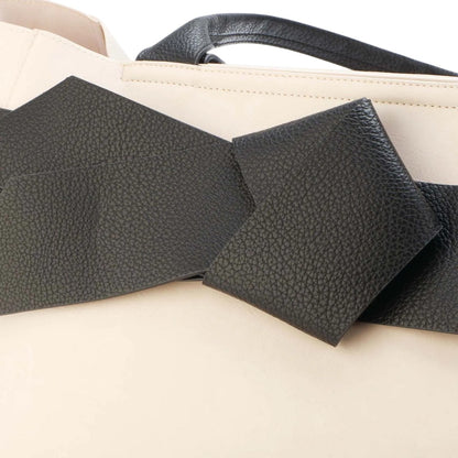 White - Close up - Ted Baker Jimma Knotted Faux Leather Tote Bag