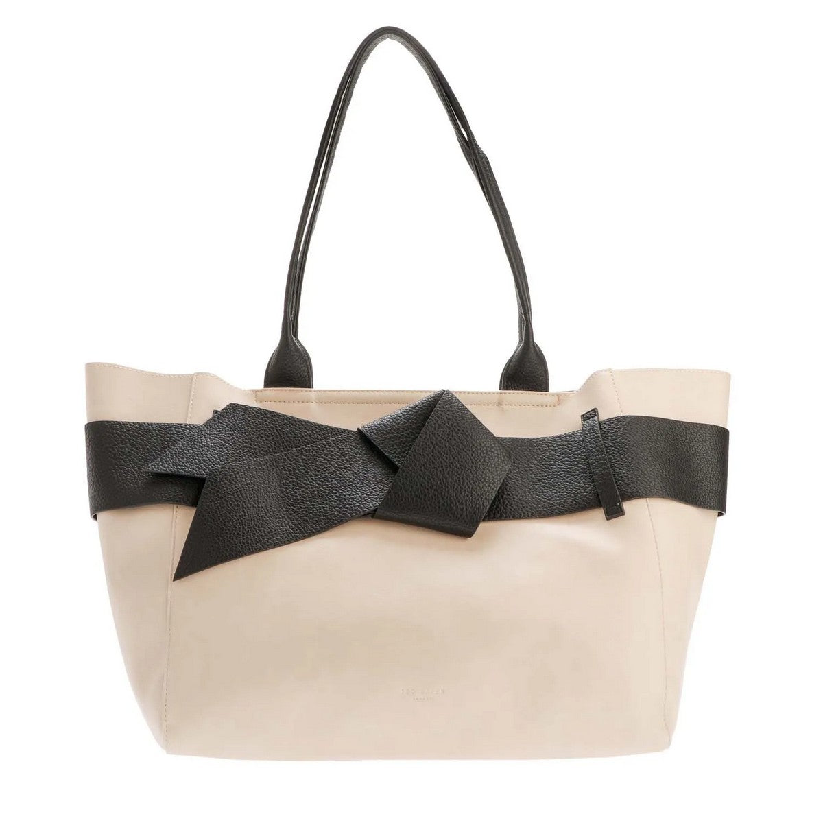 White - Front - Ted Baker Jimma Knotted Faux Leather Tote Bag