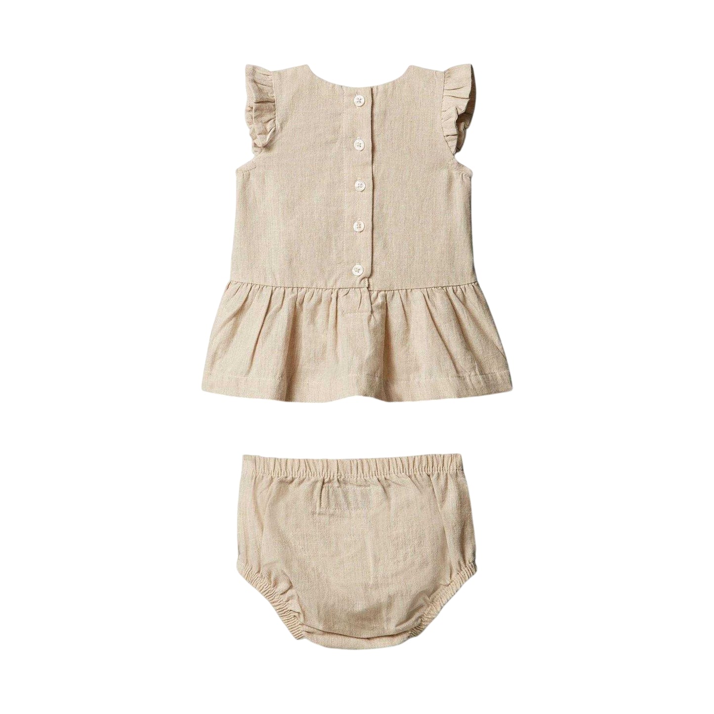 Grey - Back - Calvin Klein Baby Girls Plain Co-ord Set