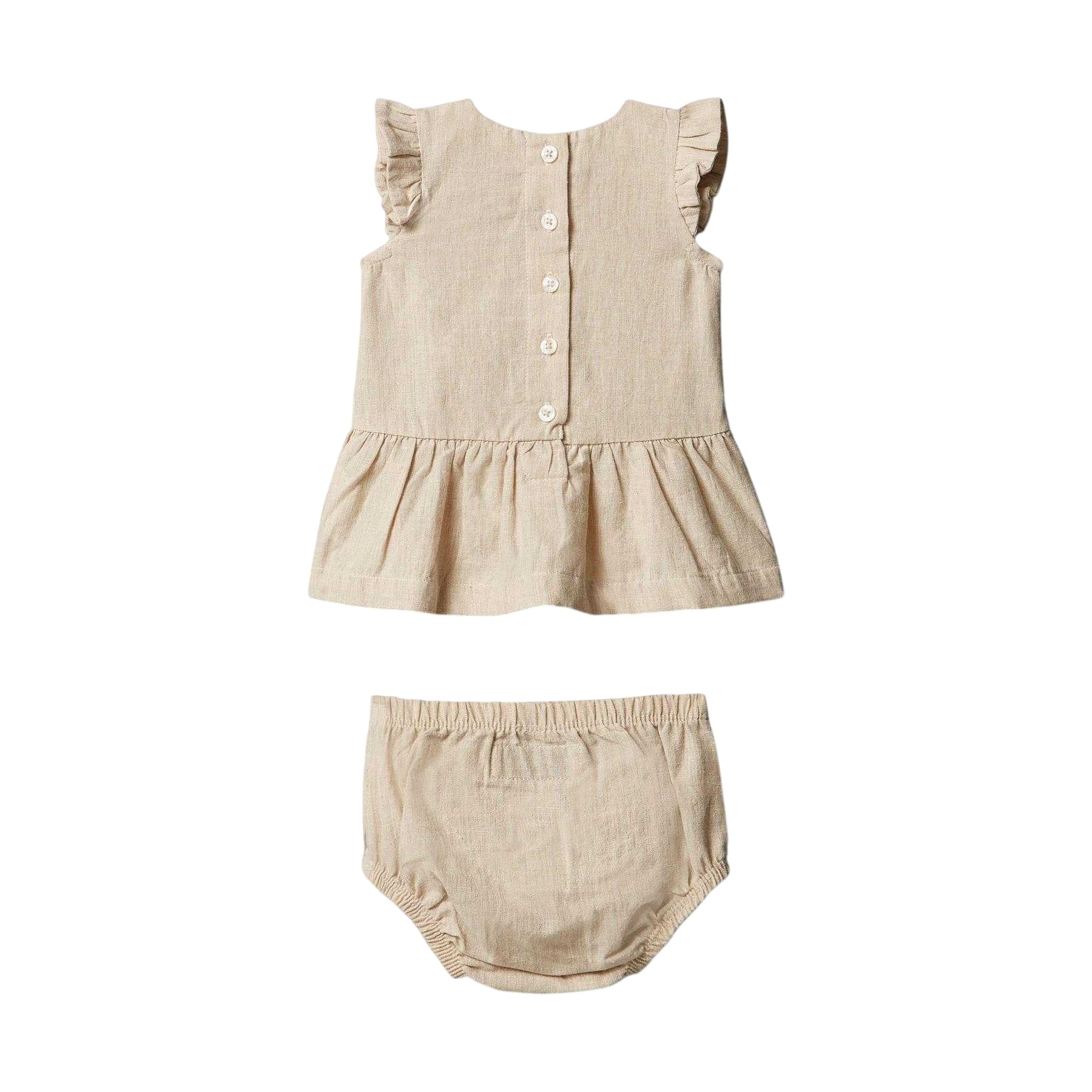 Grey - Back - Calvin Klein Baby Girls Plain Co-ord Set