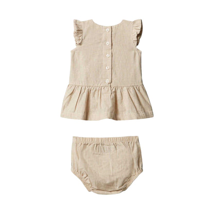 Grey - Back - Calvin Klein Baby Girls Plain Co-ord Set