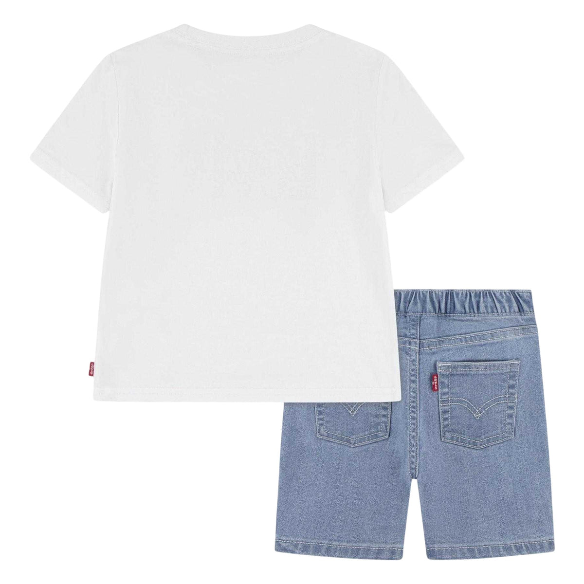 White - Back - Levis Baby Boys Big Logo T-Shirt & Shorts Set