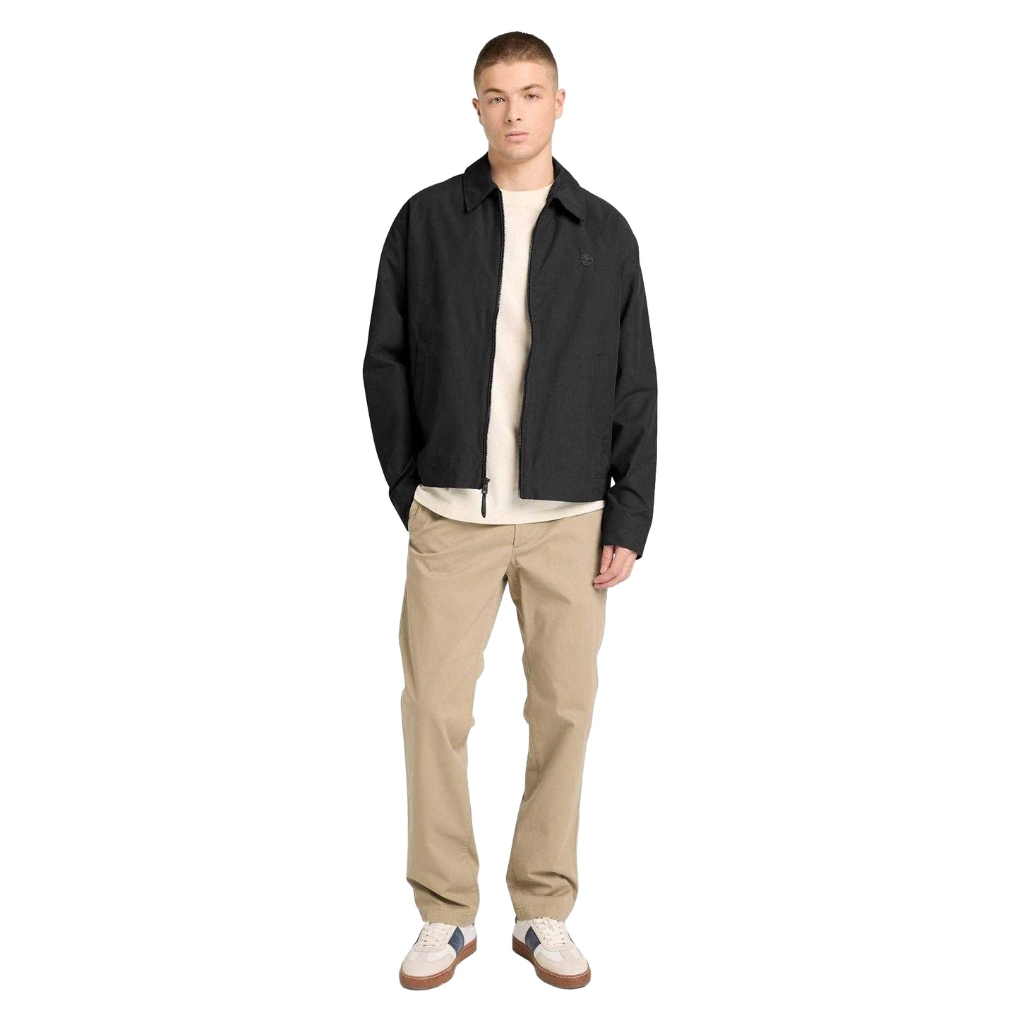 Black - Pack Shot - Timberland Mens Relaxed Fit Bomber Jacket