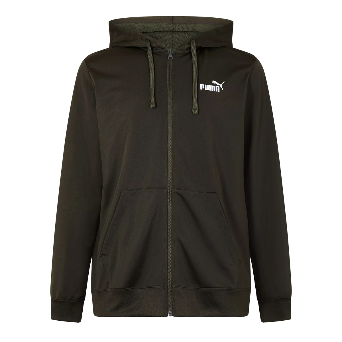 Khaki Green - Lifestyle - Puma Mens Hooded Long-Sleeved Tracksuit Set