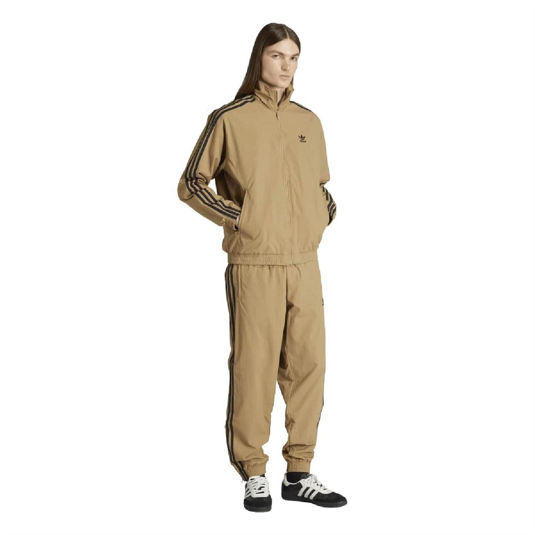 Brown - Pack Shot - Adidas Mens Firebird 3 Stripes Track Top