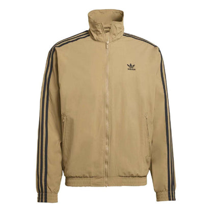 Brown - Front - Adidas Mens Firebird 3 Stripes Track Top