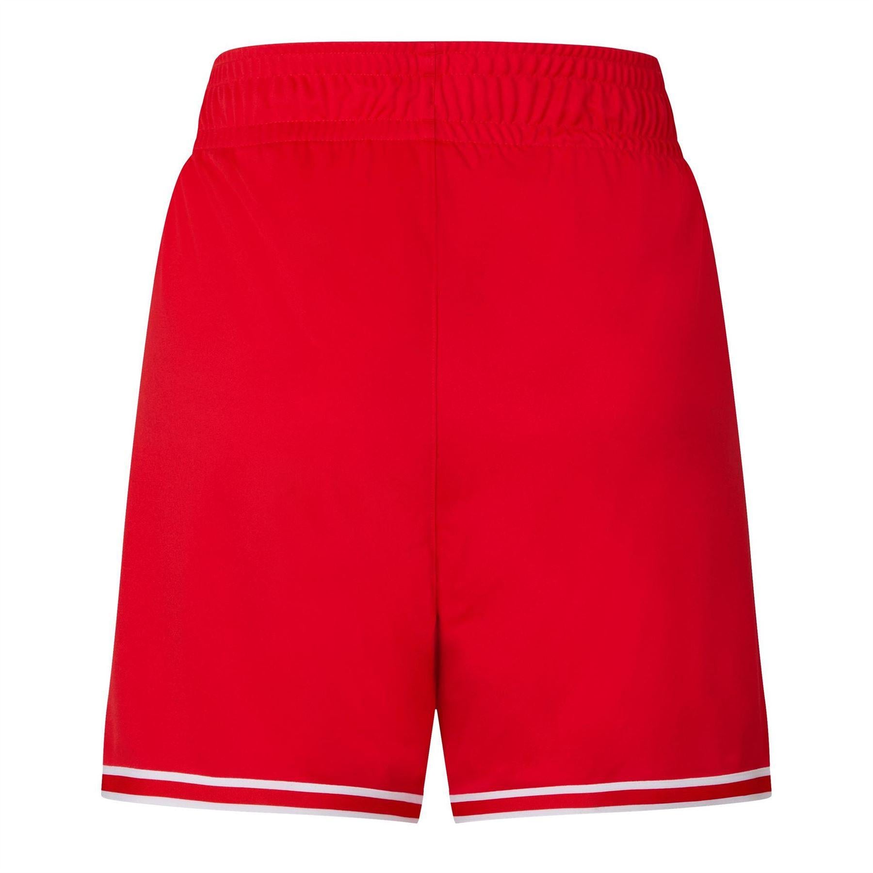 Red - Back - Puma Womens-Ladies Hoops Team Game Performance Shorts