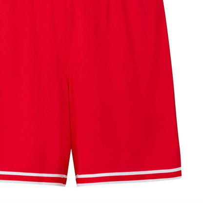 Red - Side - Puma Womens-Ladies Hoops Team Game Performance Shorts