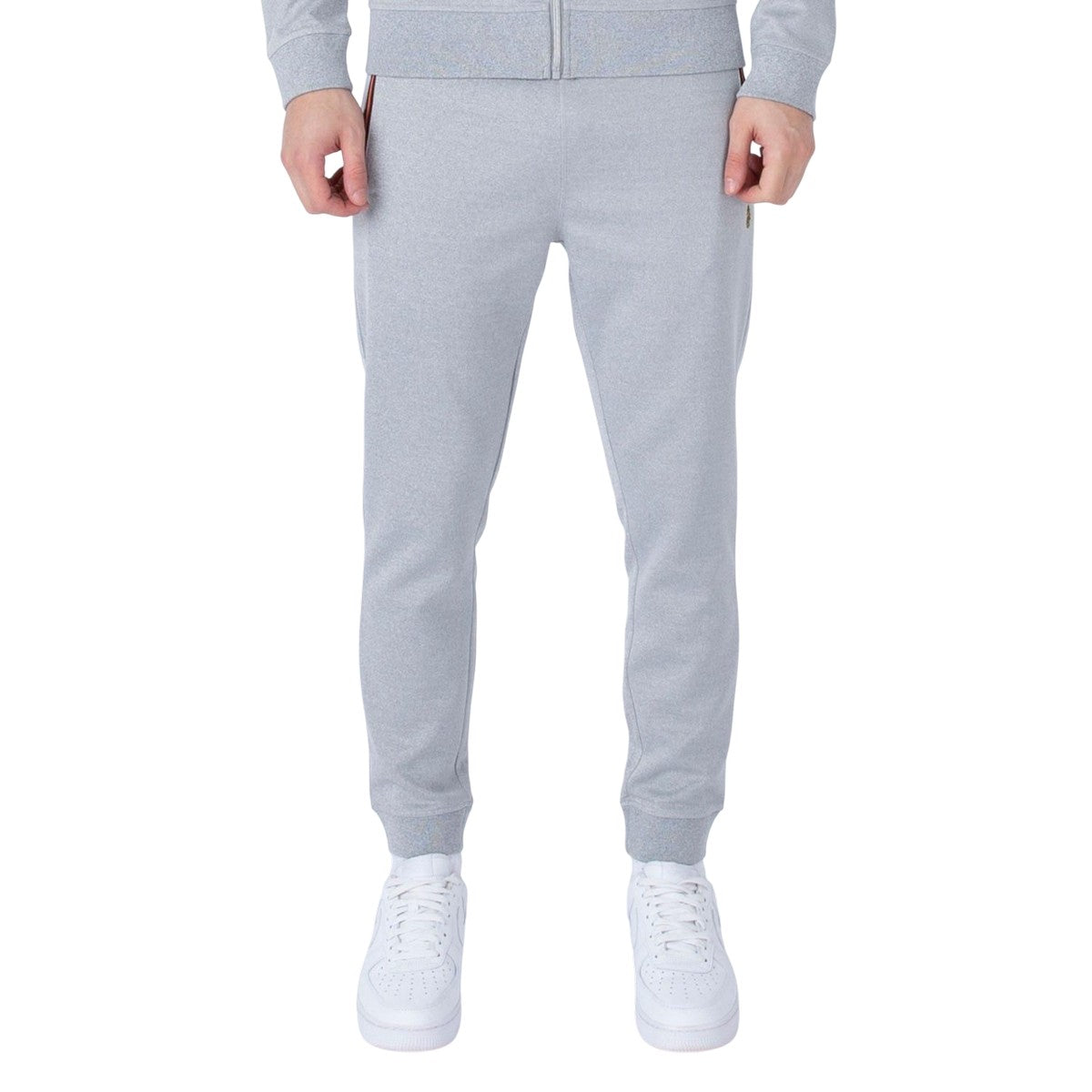 Grey - Front - Luke 1977 Mens Hobart Zipped Jogging Bottoms