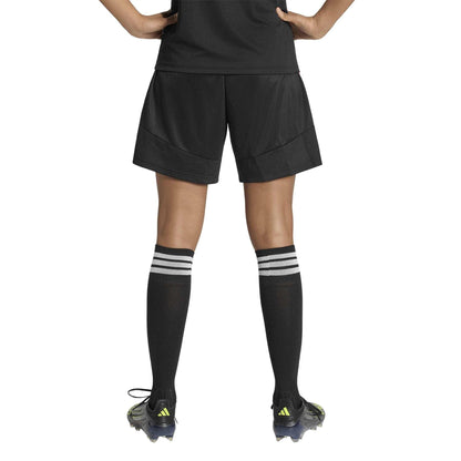Black - Back - Adidas Womens-Ladies Tiro 26 3 Stripes Shorts