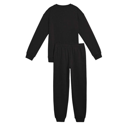 Puma Black - Back - Puma Childrens-Kids Elevated Crew Neck Tracksuit