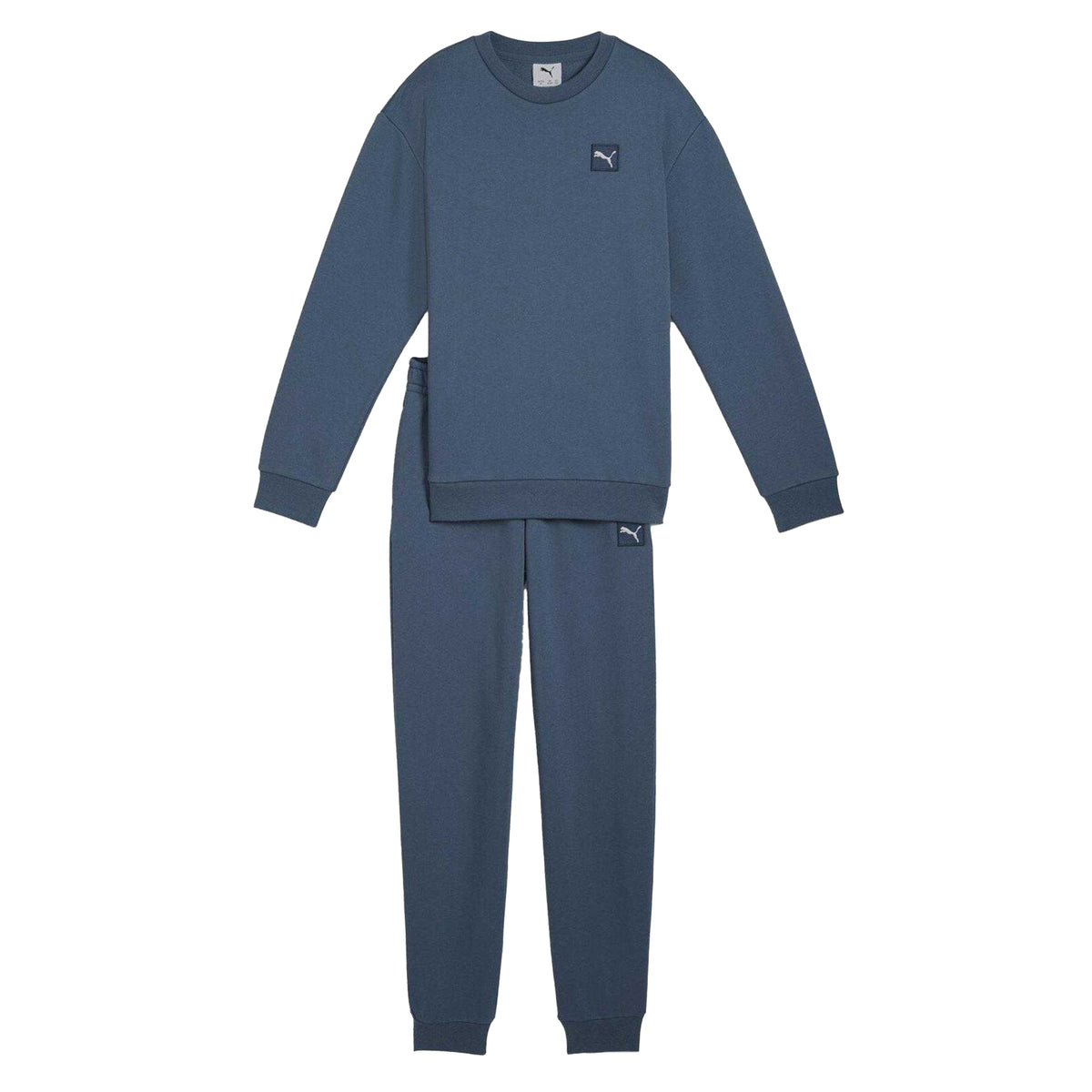 Dark Indigo - Front - Puma Childrens-Kids Elevated Crew Neck Tracksuit