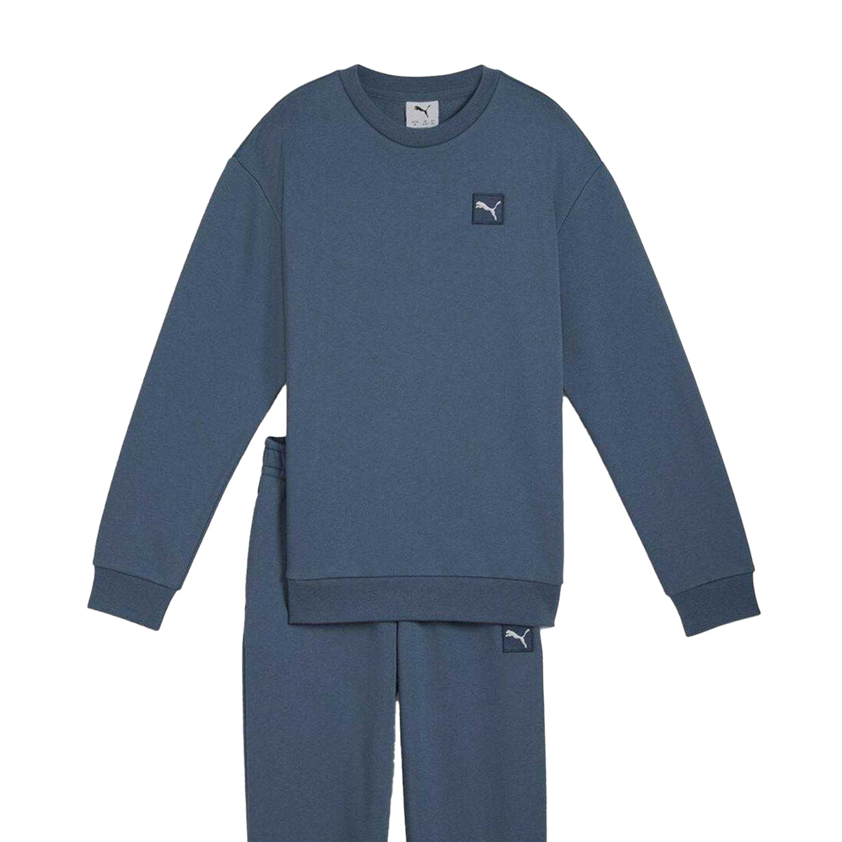 Dark Indigo - Side - Puma Childrens-Kids Elevated Crew Neck Tracksuit