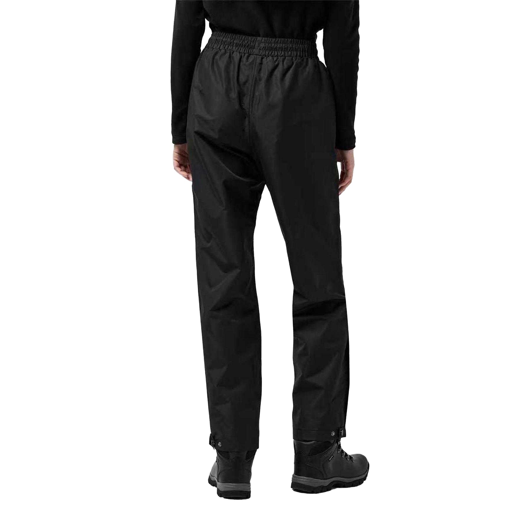 Black - Back - Gelert Womens-Ladies Horizon Plain Waterproof Trousers