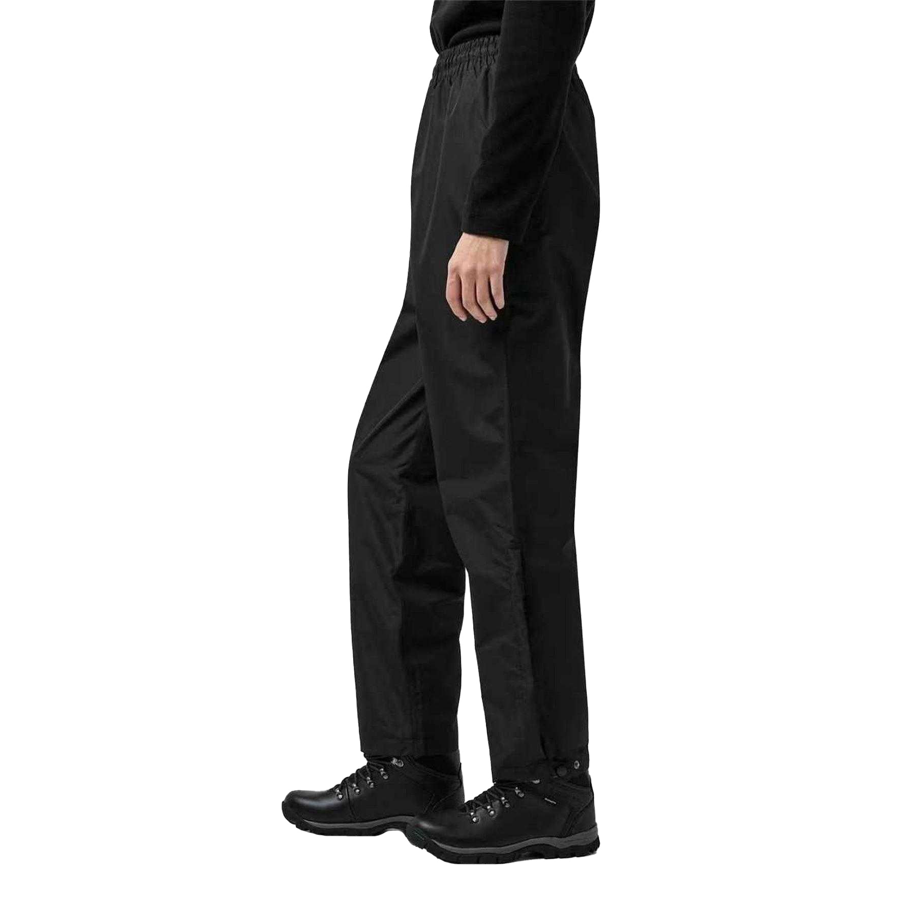 Black - Side - Gelert Womens-Ladies Horizon Plain Waterproof Trousers