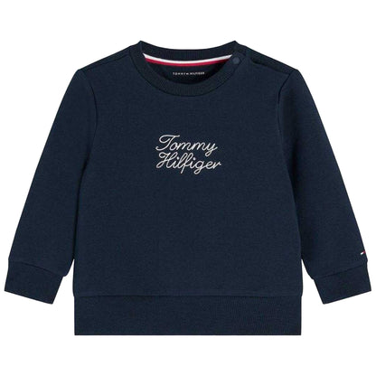 Night Navy - Side - Tommy Hilfiger Childrens-Kids Logo Tracksuit Set