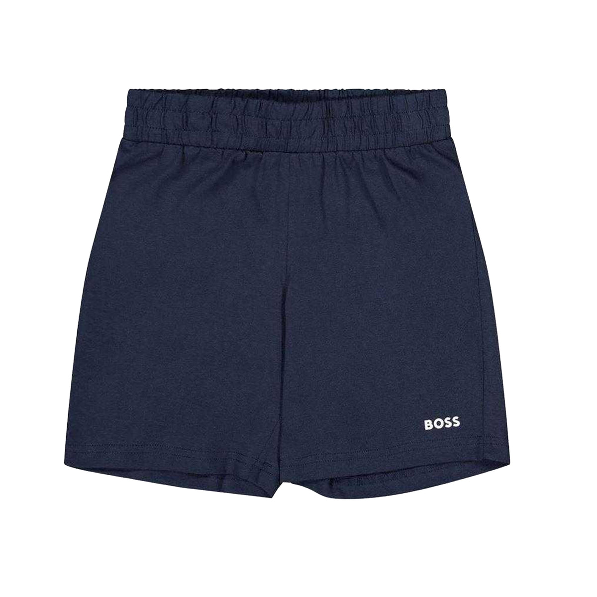 Light Blue-Navy - Lifestyle - Boss Childrens-Kids Striped Logo T-Shirt & Shorts Set