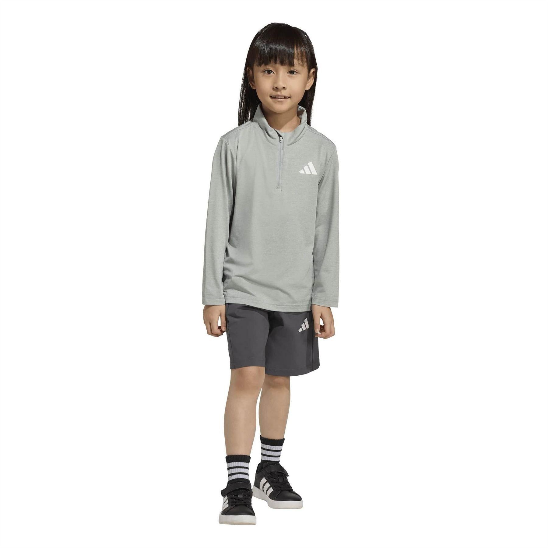 Green-Black - Lifestyle - Adidas Childrens-Kids Logo Tracksuit Set