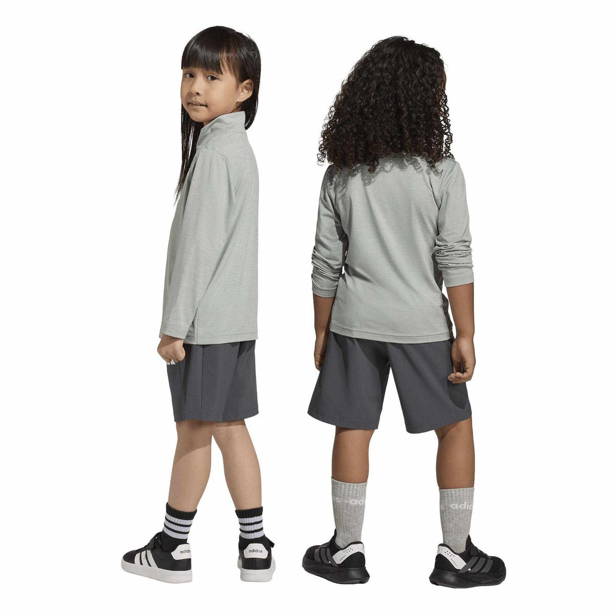 Green-Black - Close up - Adidas Childrens-Kids Logo Tracksuit Set