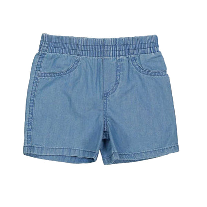 Blue - Side - Levis Baby Logo Denim Shirt And Shorts Set
