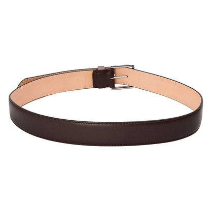 Brown - Back - Paul Smith Mens Striped Faux Leather Belt