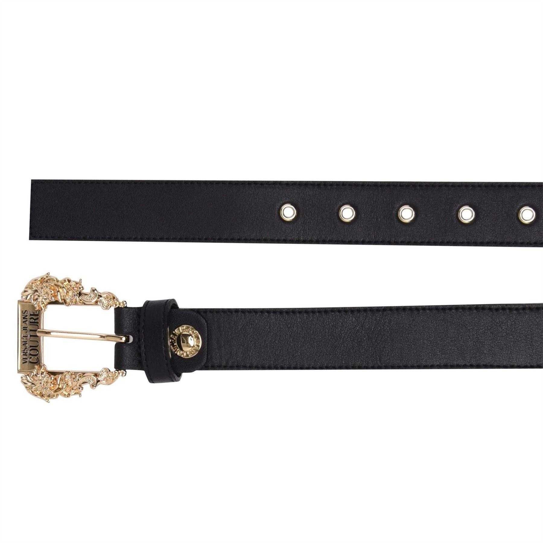 Black - Lifestyle - Versace Jeans Womens-Ladies Leather Belt