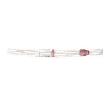 Beige - Back - Boss Mens Braided Leather Belt