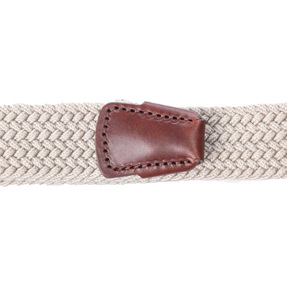 Beige - Lifestyle - Boss Mens Braided Leather Belt