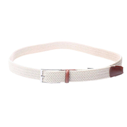 Beige - Front - Boss Mens Braided Leather Belt