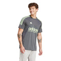 Grey - Close up - Adidas Mens Tiro T-Shirt