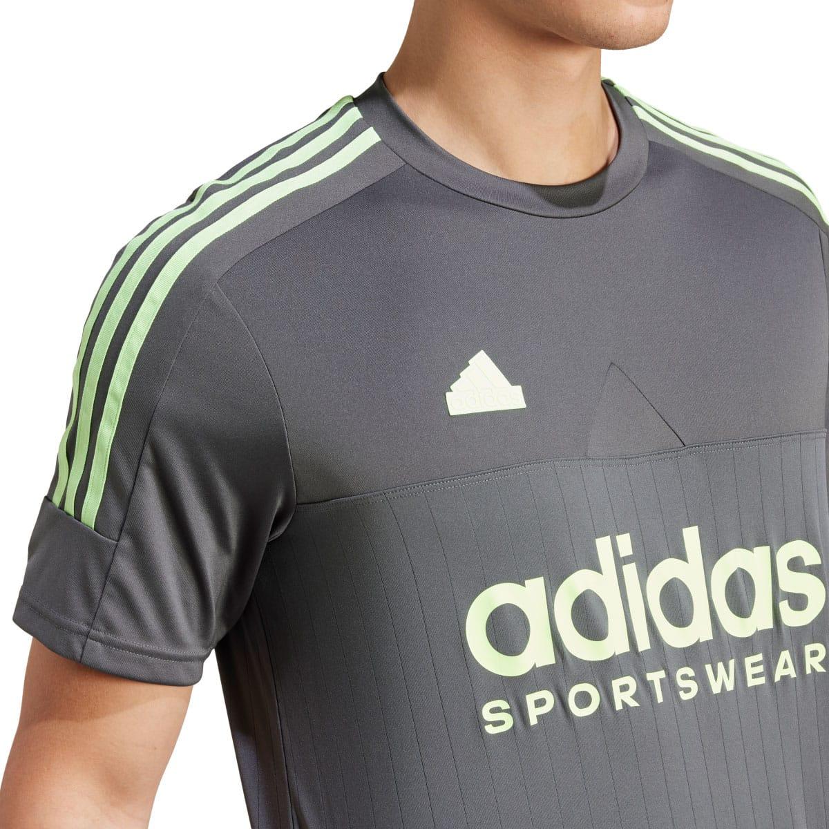 Grey - Side - Adidas Mens Tiro T-Shirt
